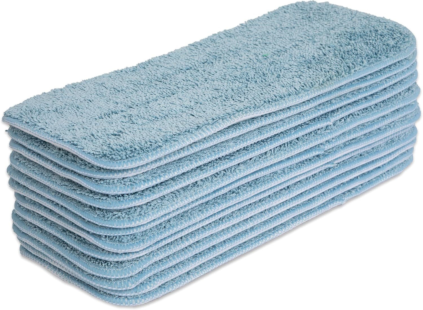 Arkwright Spray Mop Replacement Pads - (Pack of 12) Bulk Microfiber Flat Dry and Wet Refill Mop Pads Floor Cleaning, Compatible with Bona and Rubbermaid, Fits All Mop Heads, 13 in, Blue