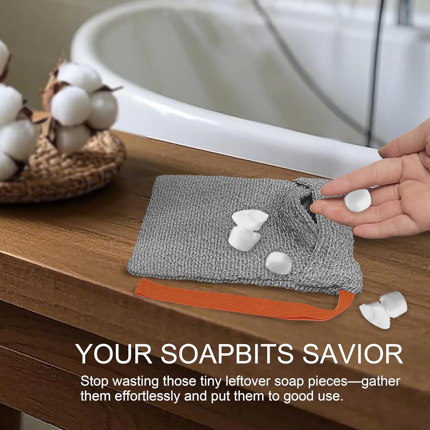 2 Pack Soap Bag Different Roughness Deep and Gentle,Bar Soap Pouch Saver Pocket,Exfoliating Body Scrubber Shower Bath Sponge Loofah (Grey)