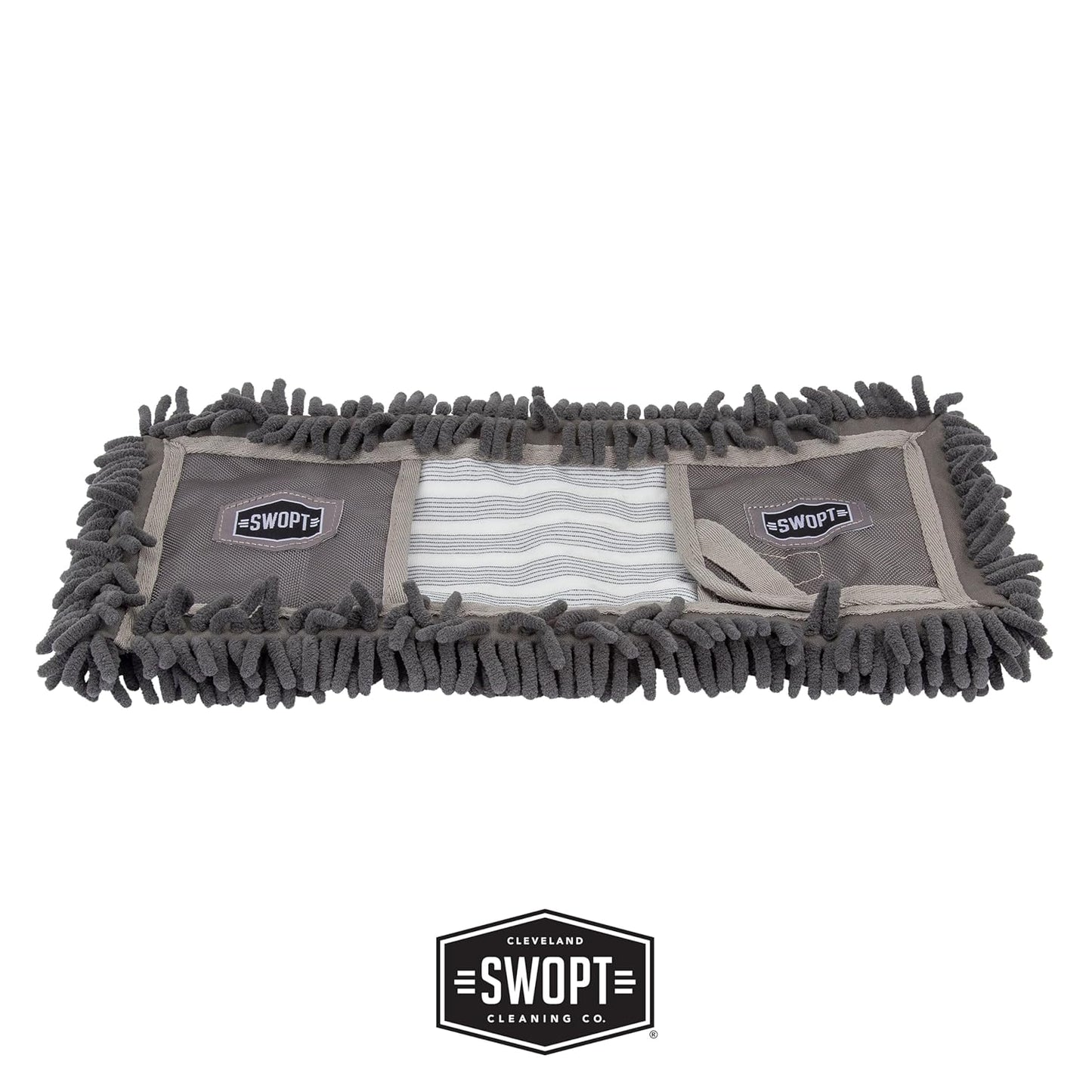 SWOPT 18” Microfiber Dust Mop Refill – Cleaning Pad for Use on Wood, Laminate, Tile – Interchangeable with All SWOPT Cleaning Products for More Efficient Cleaning and Storage