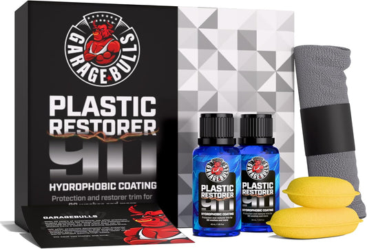 garage bulls Car Plastic Restorer & Hydrophobic Trim Ceramic Coating Kit Long Lasting Coating Car Accessories 30ml, 1fl oz (2 Pack)