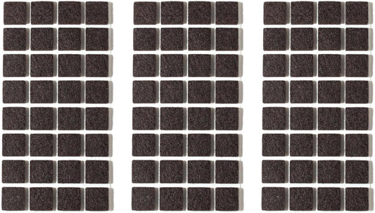 Furnigear Felt Furniture Pads for Hardwood Floors - Self Adhesive Chair Felt Pad, Floor Protector for Furniture Feet, Furniture Sliders Moving Furniture Smoothly, Anti Scratch 96 Pcs 3/4" Square Brown