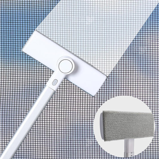 Window Screen Cleaner 2 in 1，mesh Screen Cleaner Brush Washing Equipment，Cleaning Tools for Porch Screens and Pet Hair Cleaner ，Wet and Dry Dual-Use Window Sill Cleaner Tool