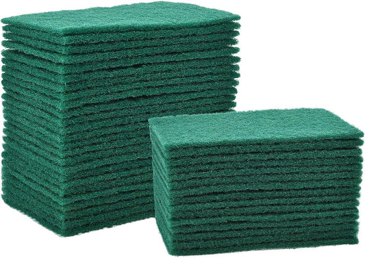 Jetec Scrub Pads Scouring Pads Sponge Dish Scrubber Scouring Cleaning Non Scratch for Kitchen Dishes Cleaning(Green,200 Pieces)