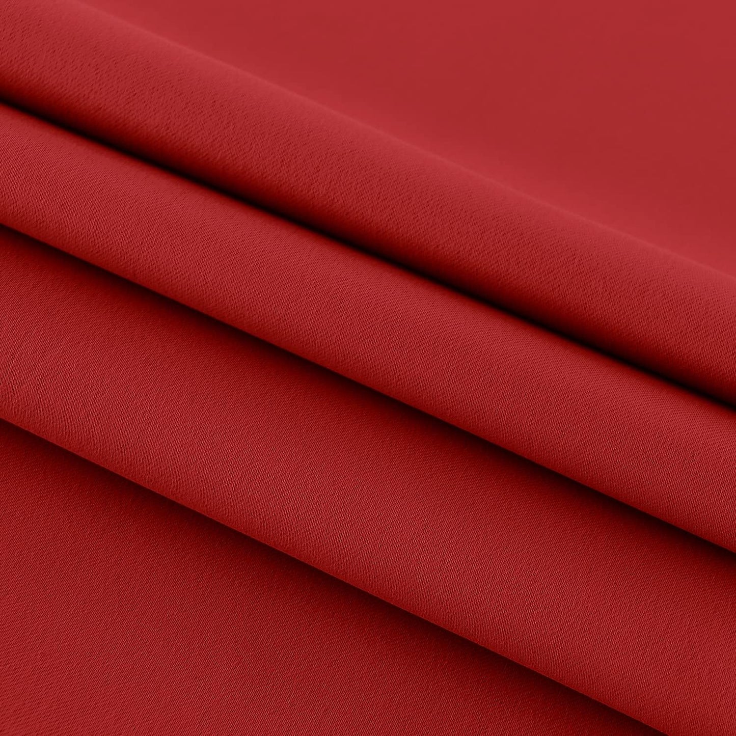 DWCN French Door Curtain - Rod Pocket Thermal Blackout Panel for Glass Window, Christmas, Kitchen and Patio - Privacy, 36 X 72 Inches Long, 1 Panel With Tieback, Red