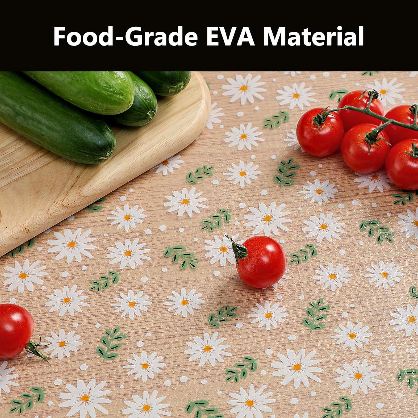 INNOLITES Shelf Liner – Cabinet & Drawer Liner Non-Adhesive – Waterproof Oil-Proof – Durable EVA with Floral for Kitchen Cabinets Refrigerator – BPA-Free, Easy to Cut 23.6" x 118"