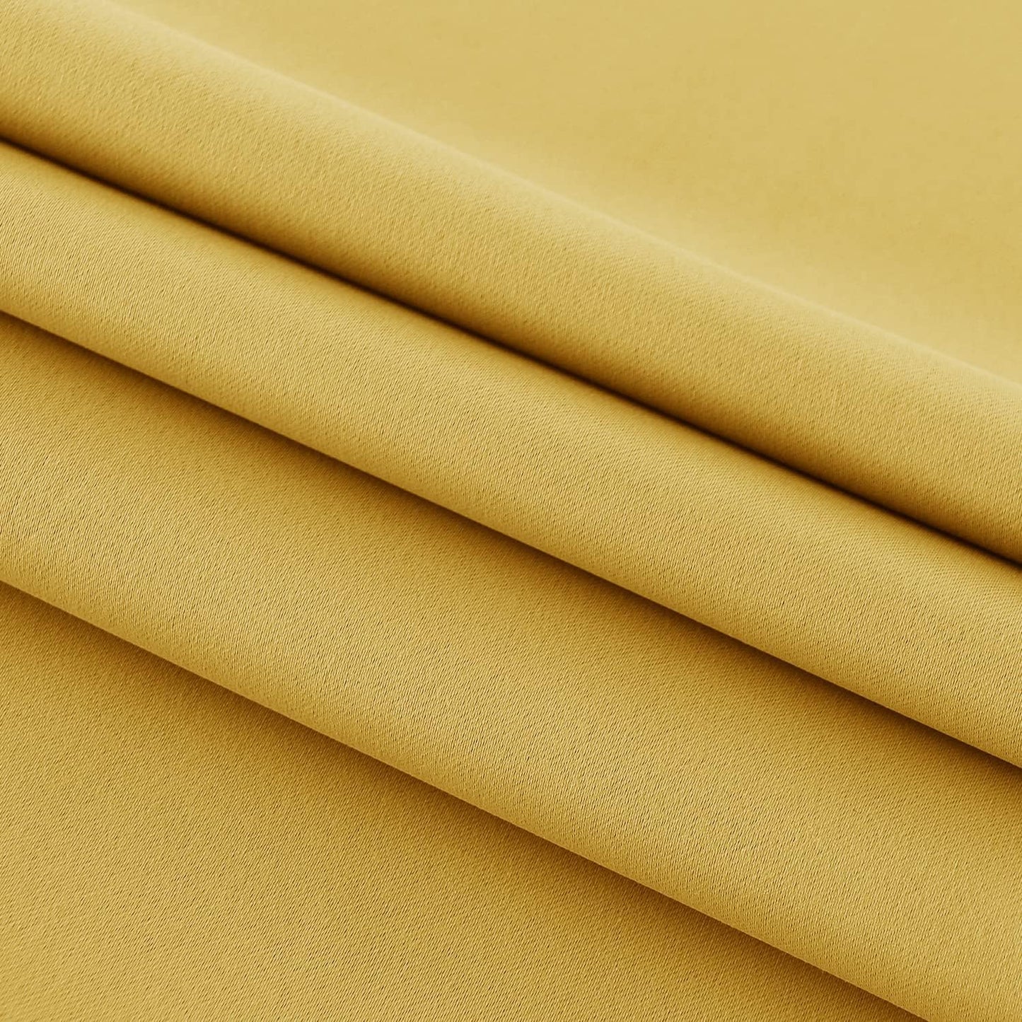 DWCN French Door Curtain - Rod Pocket Thermal Blackout Panel for Doors With Glass Window, Kitchen and Patio - Privacy, 36 X 72 Inches Long, 1 Panel With Tieback, Yellow