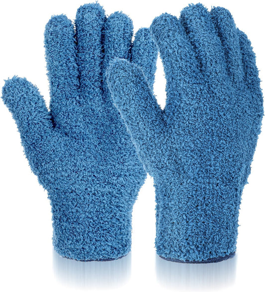 Plant Dusting Gloves, Microfiber Dusters for Cleaning Kitchen Indoor Mitt for House Use Desk Window Blind Screen Wash