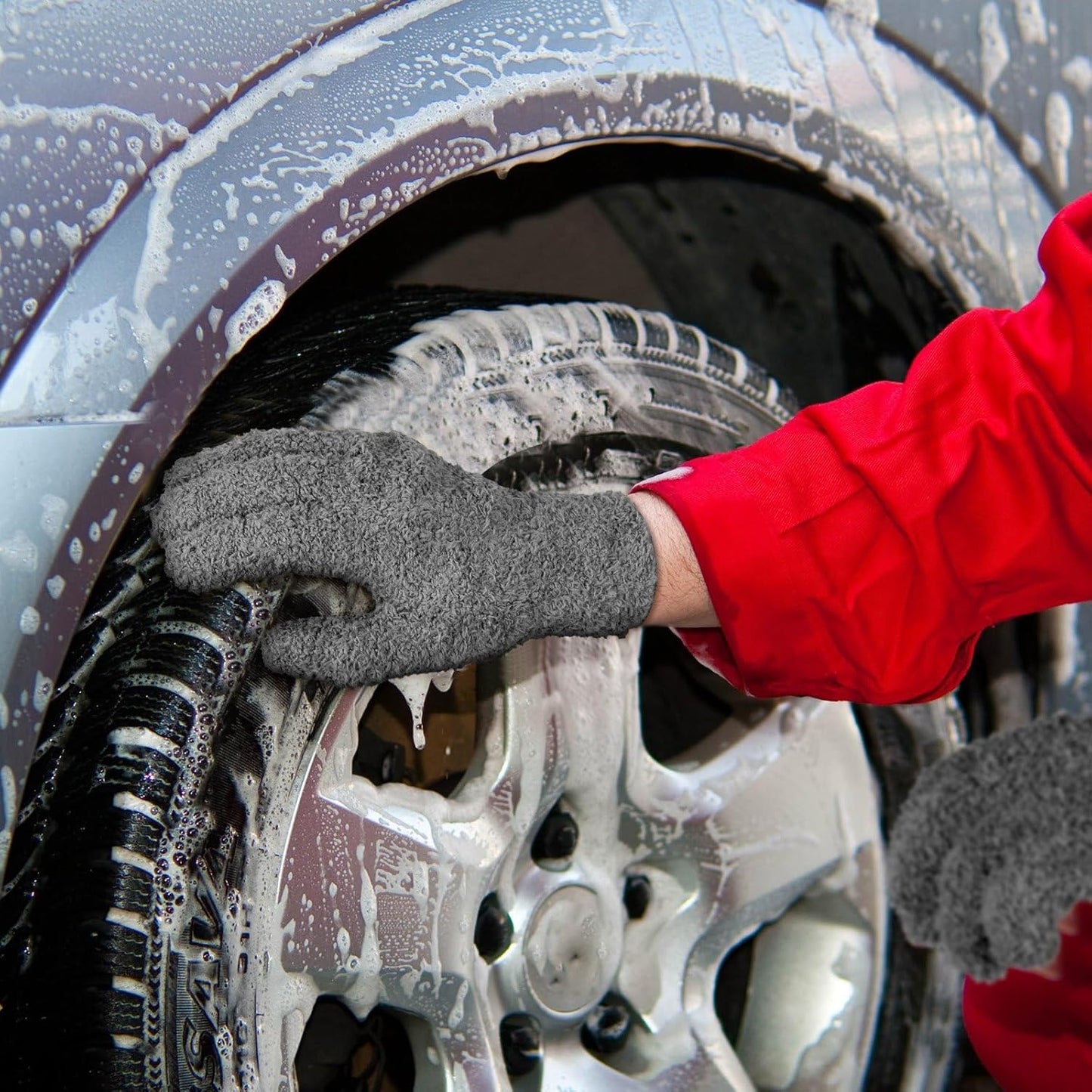 Patelai 3 Pairs Microfiber Plant Dusting Gloves Leaf Cleaning Gloves for Indoor Plants, Blinds, Furniture, House(Small,Orange, Brown, Dark Gray)