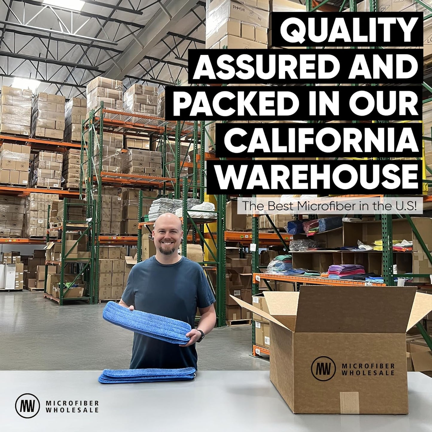 Microfiber Wholesale 20 inch Microfiber Mop Pads - Machine Washable, Reusable, Refills & Replacement Wet Mop Heads Compatible with Any Microfiber Flat Mop System (3 Pack)