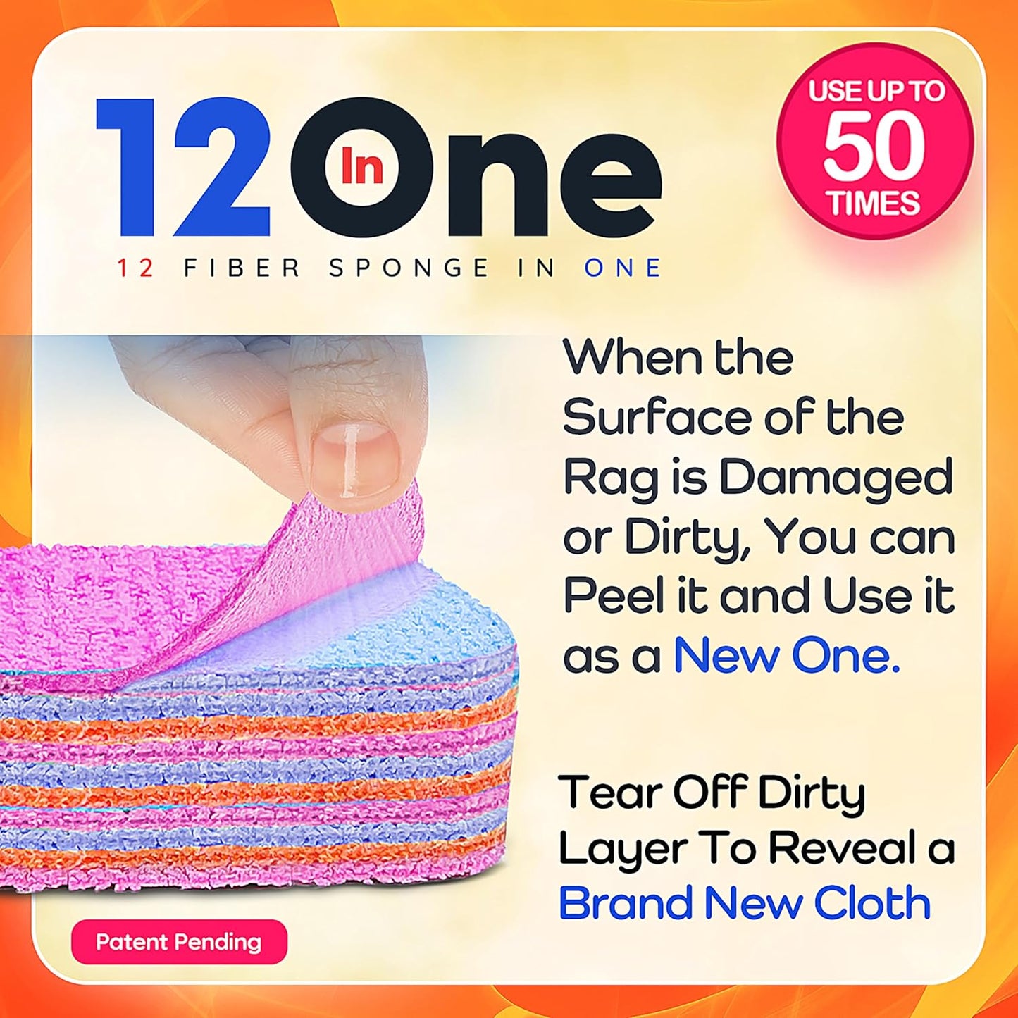 Magical Fiber Stain Remover- Use as Spot Remover- No Dry Cleaning Food, Grease, Coffee Off Laundry, Tea, Fabric, Pet Stains, Stain Remover Sponge Clothes, Carpet, Sofa, Mattress & Upholstery (3 Pack)