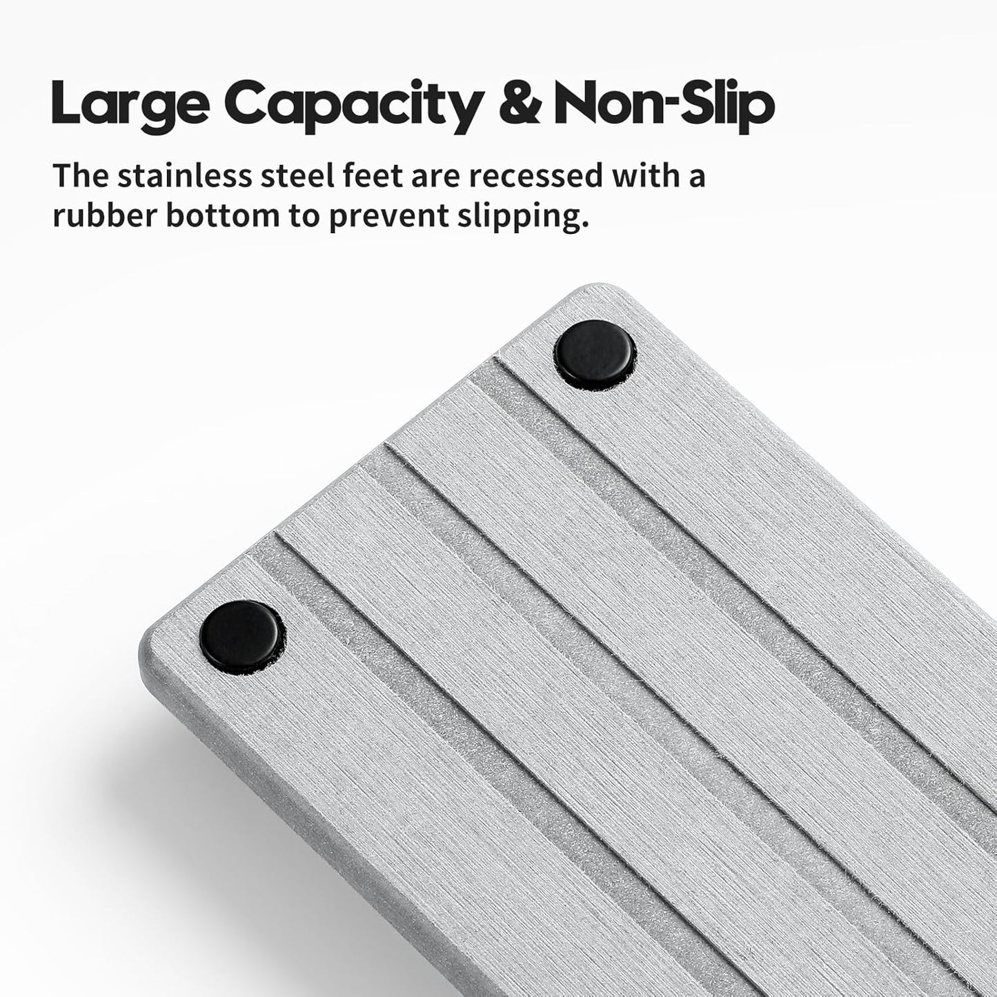 2 Pack Fast Drying Water Absorbing Diatomite Stone Mat Tray for Kitchen & Bathroom Counter - Instant Dry Sink Caddy Organizer - Vanity Holder for Soap, Sponge – Light Gray 10" x 4"