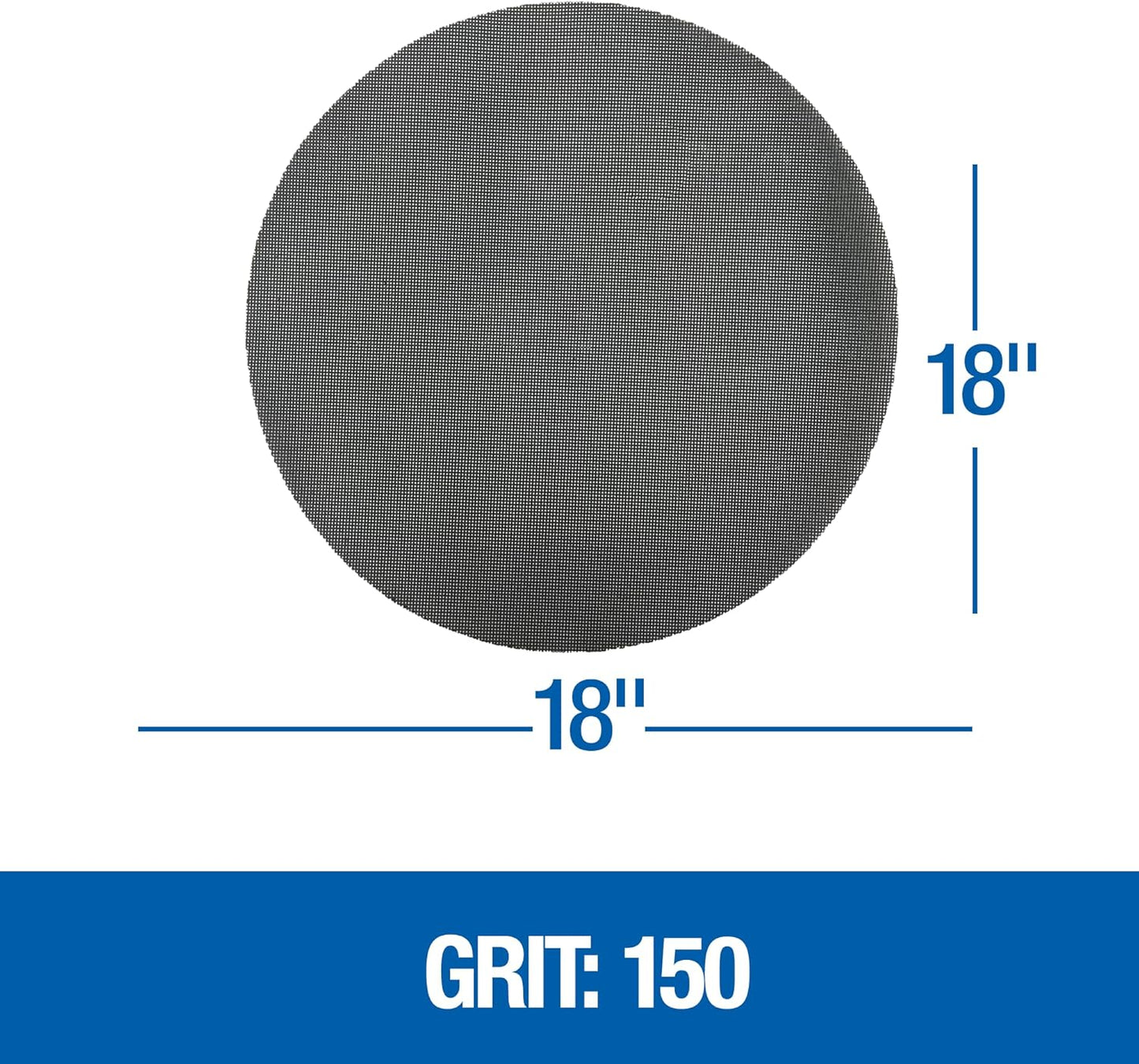 Floor Sanding Screen Disc, 10 Pack, 18", Grit 150