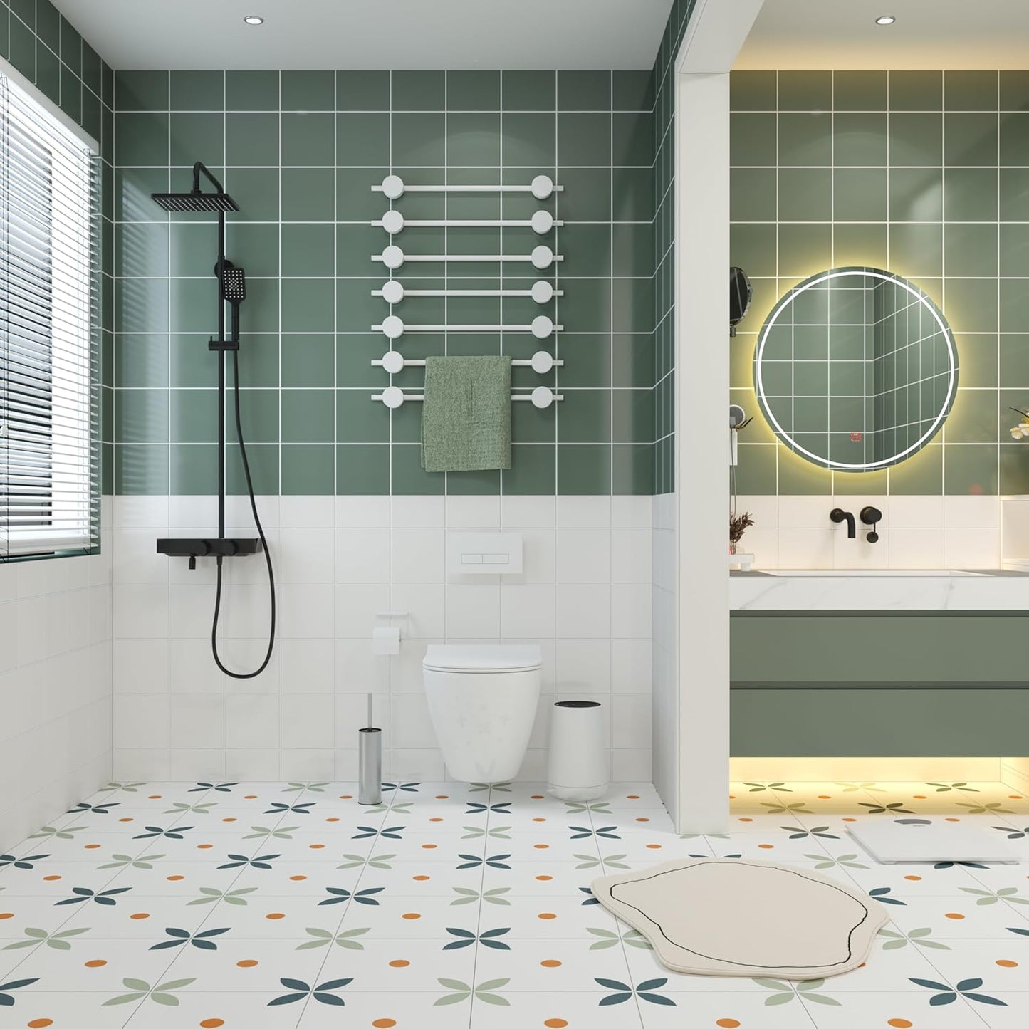 Toilet Brush and Holder Set Premium Material Toilet Bowl Cleaner Free Standing Toilet Bowl Brush and Holder 1pack Brushed Nickel