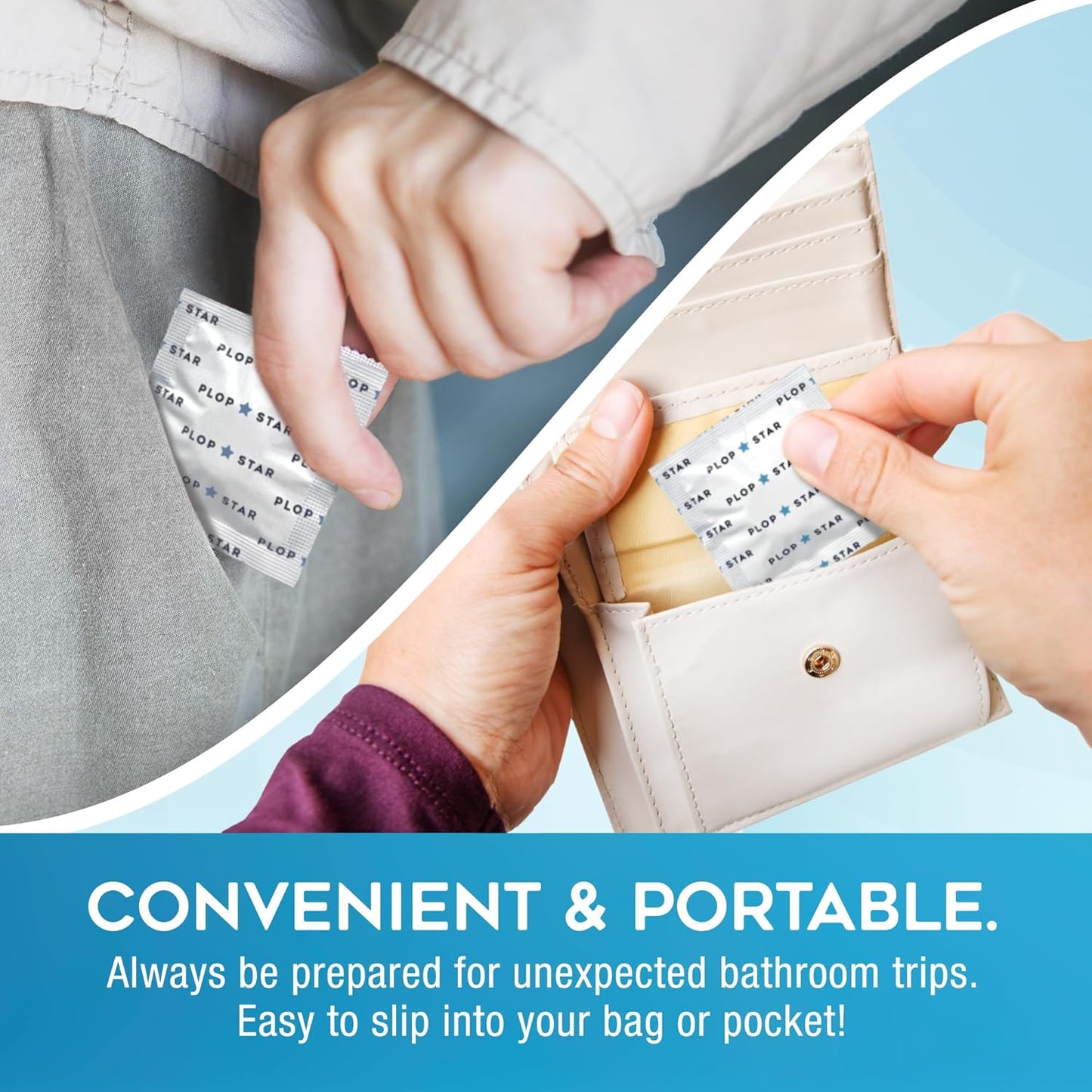 Odor Eliminating Toilet Tablets, Bathroom Deodorizer with Citrus Essential Oils, Individually-Wrapped Toilet Deodorizer, Single-Use Bathroom Odor Eliminator, 30 Tablets