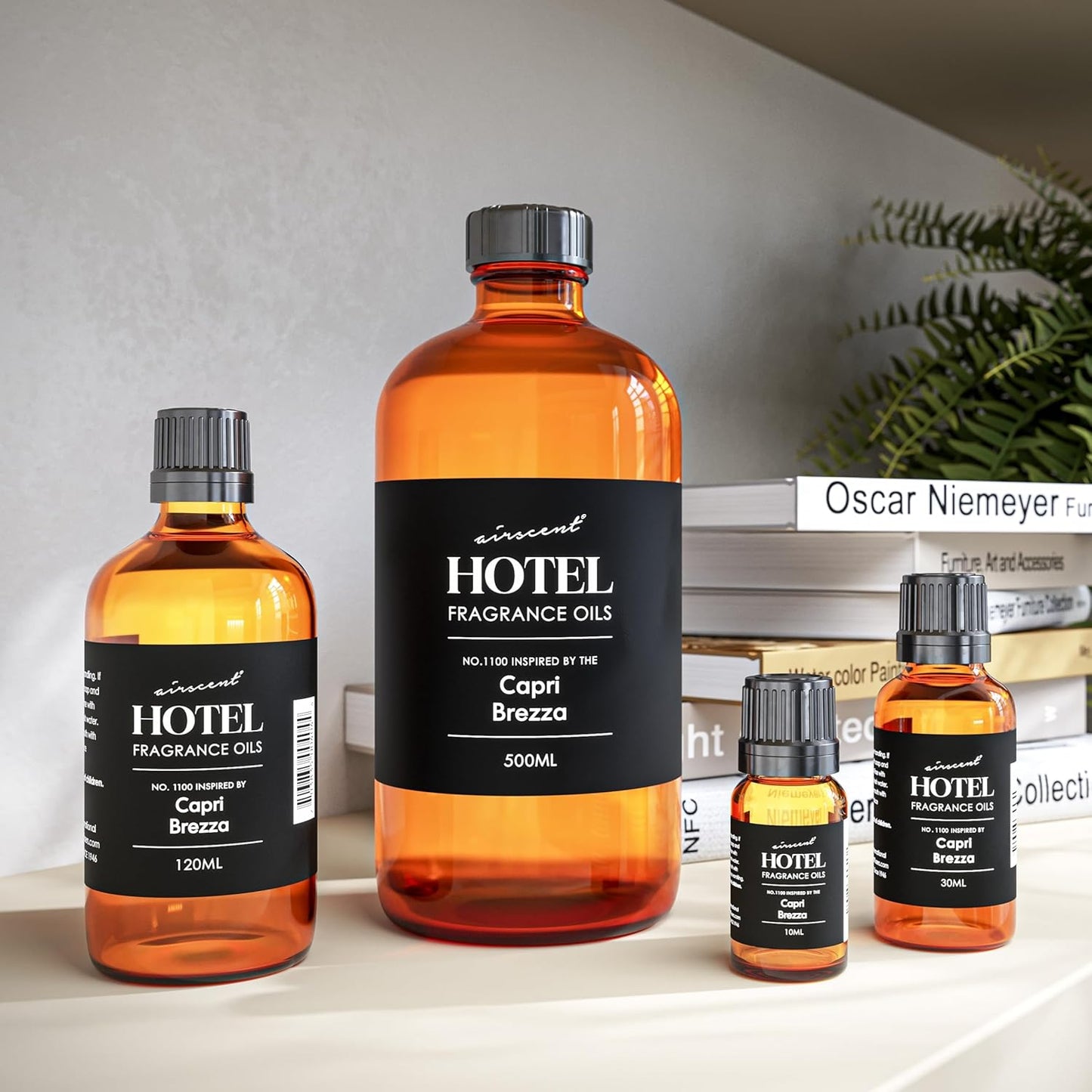 AirScent Capri Brezza Diffuser Oil No. 1100 - Volcano-Inspired Premium Fragrance Oil for Ultrasonic and Waterless Diffusers and Crafting - 120 mL, 4 fl oz Glass Bottle with Dropper