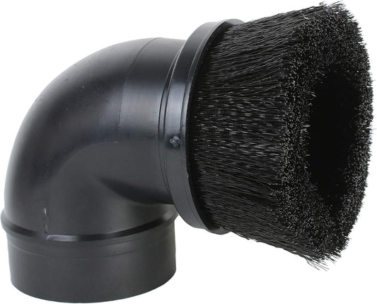 2.5" Dust Brush Attachment Compatible with Shop Vac, Craftsman, and more Wet Dry Vacuum Cleaner Accessory with Nylon Bristles Fits 2-1/2 Inch Hose - for Woodworking, Garage & Workshop Cleaning.