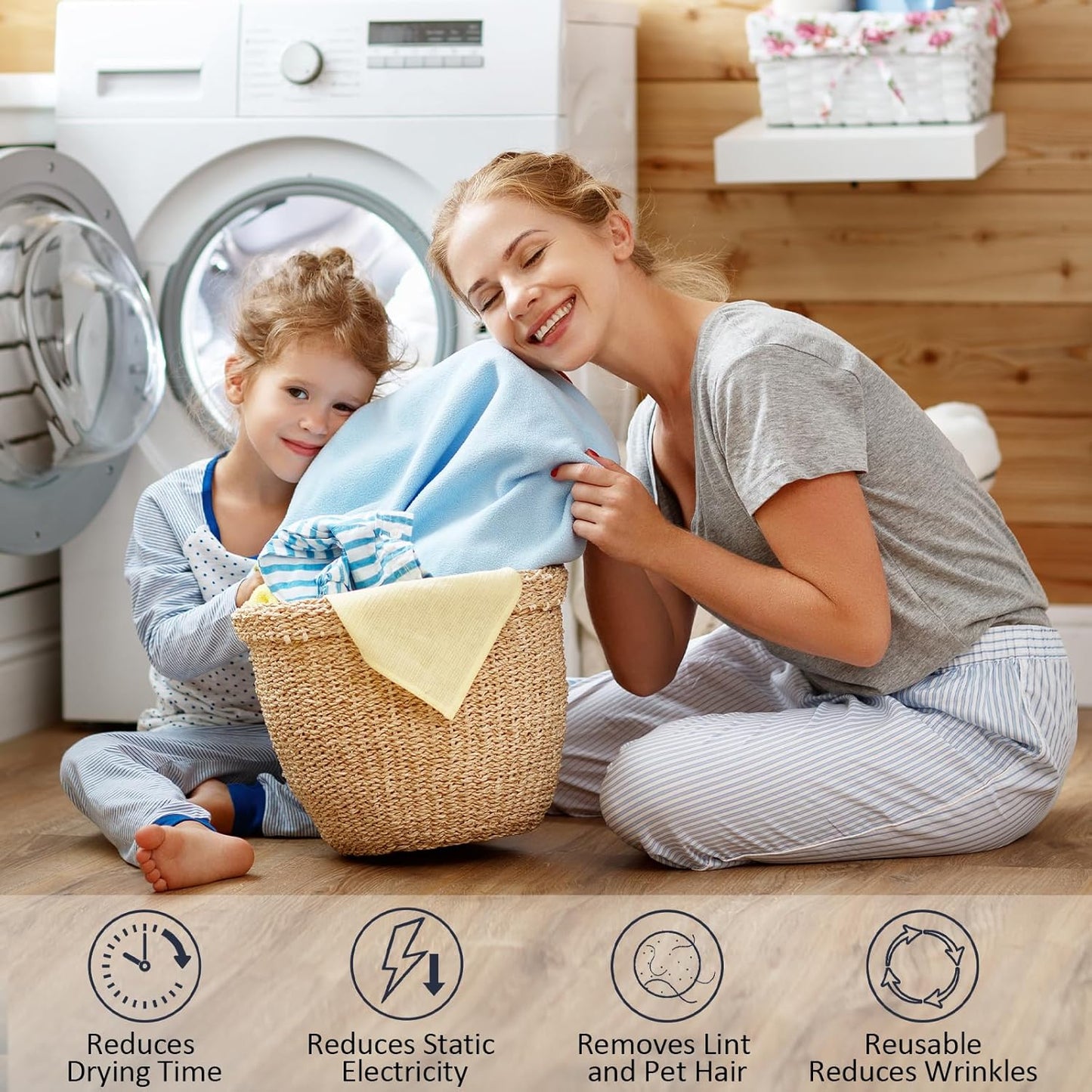 12 Pack Wool Dryer Balls XL Reusable Laundry Balls for Dryer Natural Fabric Softener Ball with 1 Storage Bags Reduce Wrinkles and Decrease Drying Time