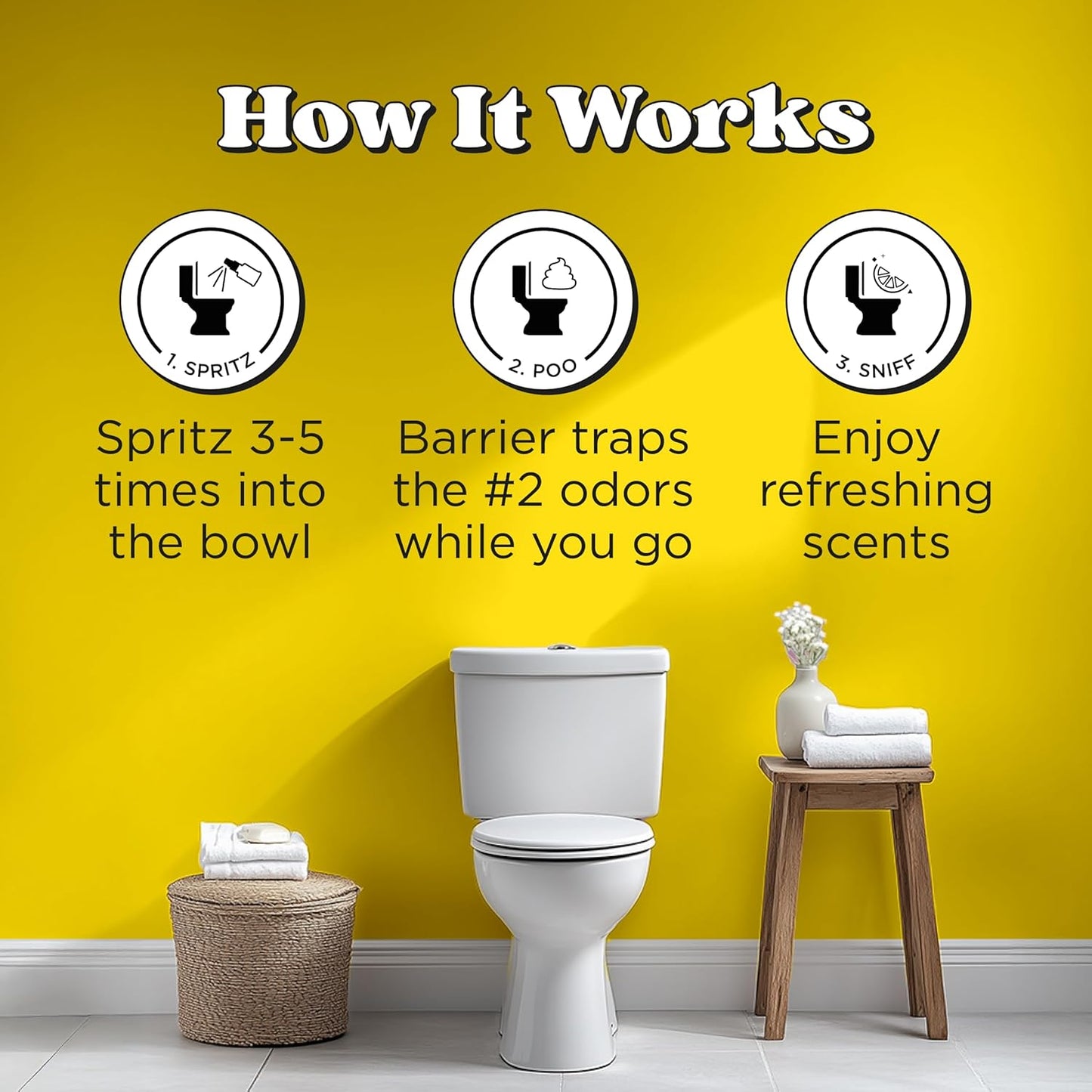 Poo-Pourri Before-You-Go Toilet Spray, Original Citrus, 2 Fl Oz, 2 Pack, Up to 100 Uses, Bathroom Odor Deodorizer with Essential Oils, Travel Essentials, TSA Approved Size, Lemon Bergamot