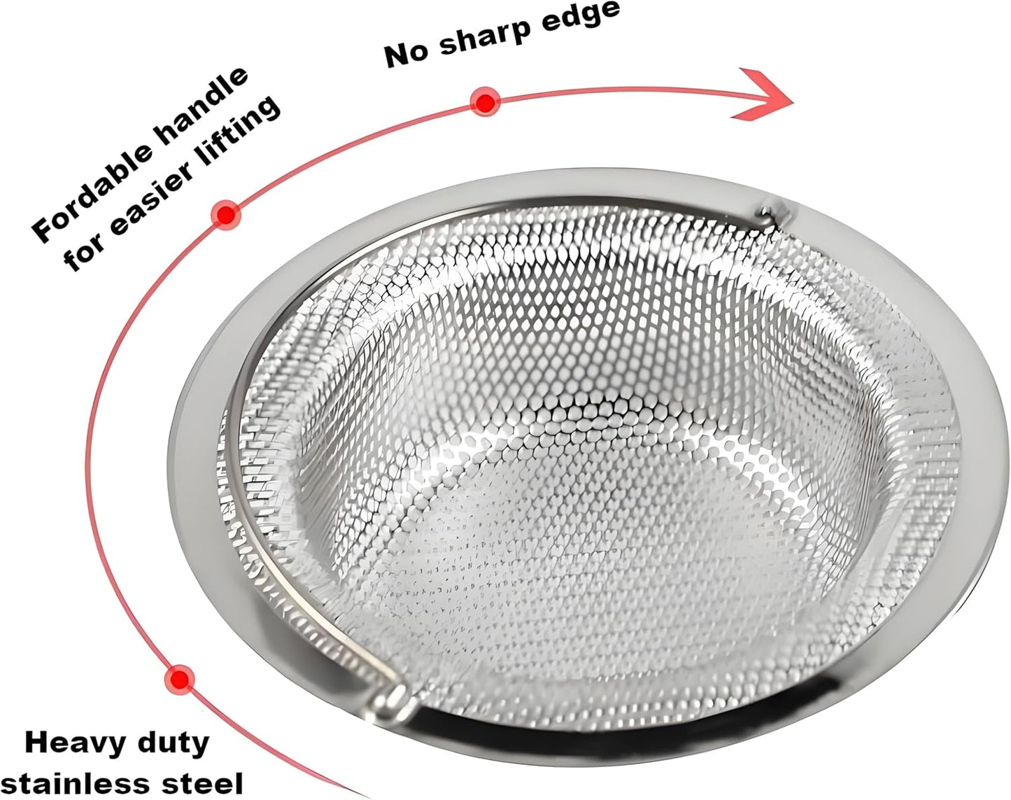 4 Pack Stainless Steel Sink Strainer Basket, Fine Mesh Drain Protector for Kitchen, Anti-Clog Rustproof Design, Dishwasher Safe Heavy Duty