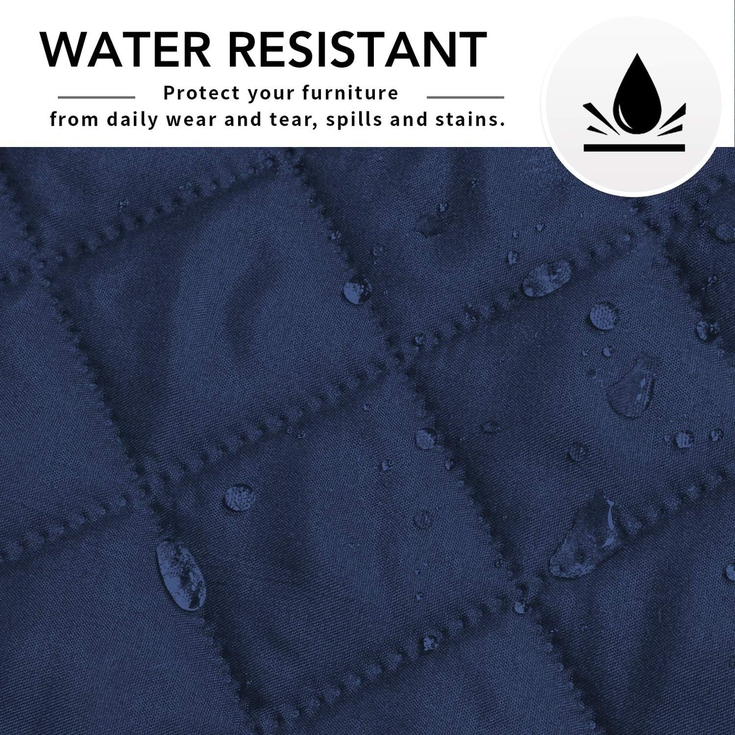 Easy-Going Sectional Couch Covers for Dogs L Shape Sofa Cover Reversible Sofa Slipcover Chaise Lounge Cover Furniture Protector Cover for Pets Dog Cat (42 x 68 inches, Navy/Navy)