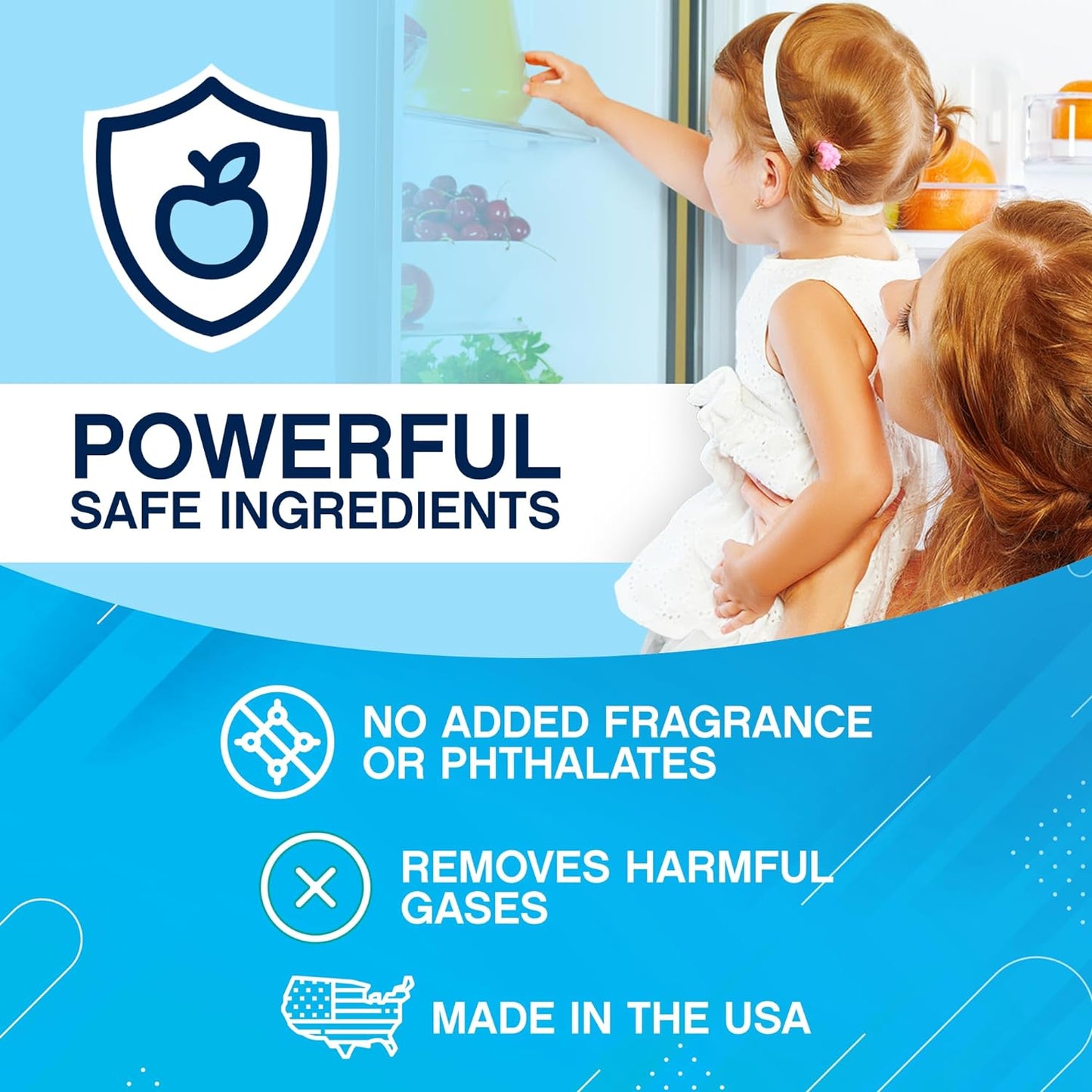 NonScents Refrigerator Deodorizer – Odor Eliminator for Fridge & Freezer – Outshines Baking Soda & Deodorizer with Activated Charcoal – Unscented & Long-Lasting, Freshen Refrigerator (4-Count)