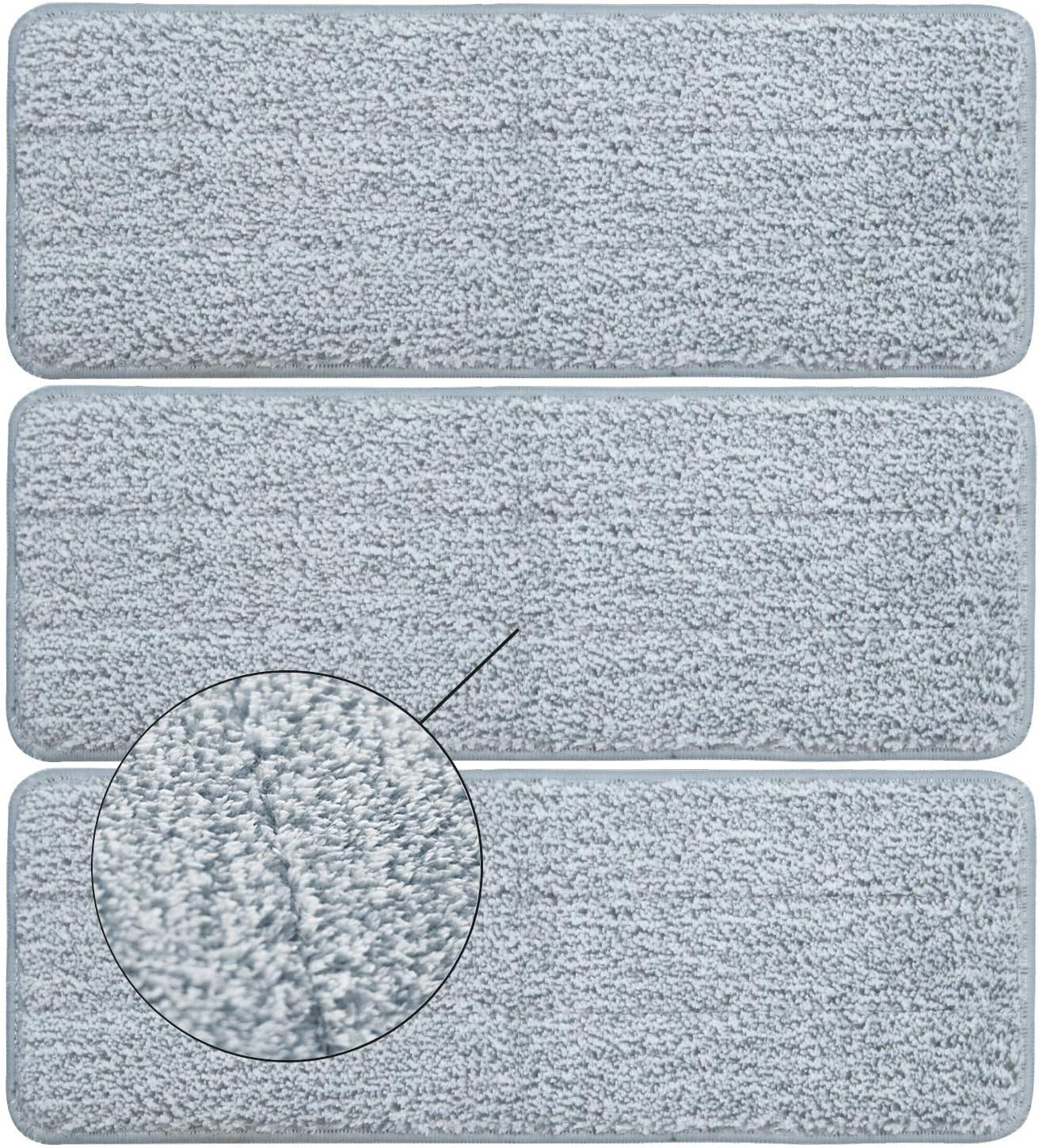 Bulletproof Microfiber Mop Replacement Heads - Washable Pads for Floor Cleaning Compatible with Tethys & Most 11” - 13” Flat Squeeze Mops for Wet/Dry Mopping, Sanitizing, and Scrubbing Hardwood