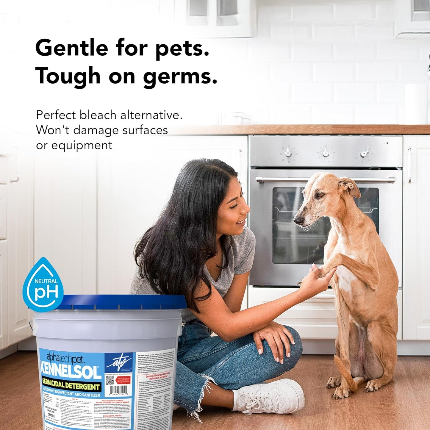 ATP KennelSol 1-Step Kennel Cleaner - 5 Gallons Liquid Disinfectant, Effective Against Bacteria and Viruses, Deodorizer Wintergreen Scent by Alpha Tech Pet