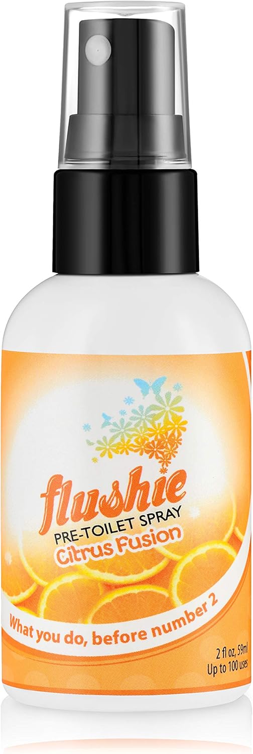 Flushie Pre-Toilet Sprays for Poop Travel Size Toiletries Bathroom Spray for Poop Spray for Toilet Deodorizer Traveling Essentials Poop deodorizer Poop Odor eliminator