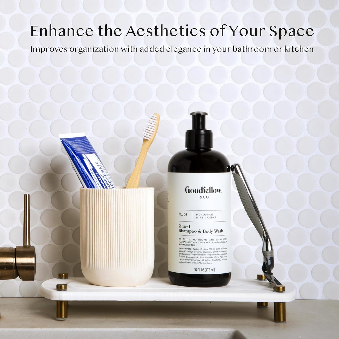 2PCS Water Absorbing Stone Soap Tray for Kitchen Bathroom Sink, Quick Dry Diatomaceous Earth Drying Rack and Shower Caddy, Soap Dispenser and Sponge Holder Organizer for Countertop, TWINKLE MOMENT; Pure White