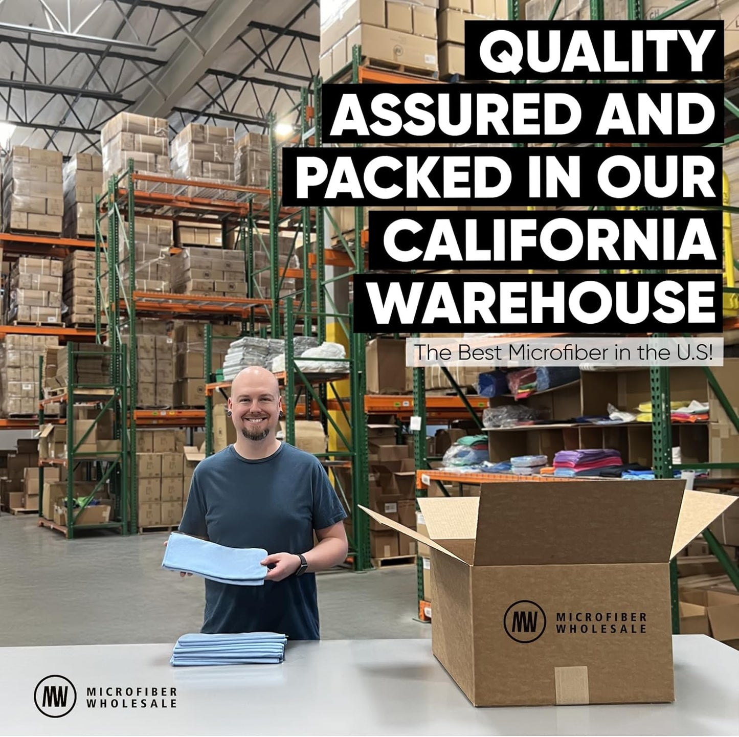 12" x 12" MW Pro Multi-Surface Microfiber Cleaning Cloths | Blue - 12 Pack | Premium Microfiber Towels for Cleaning Glass, Kitchens, Bathrooms, Automotive, Supplies & Products