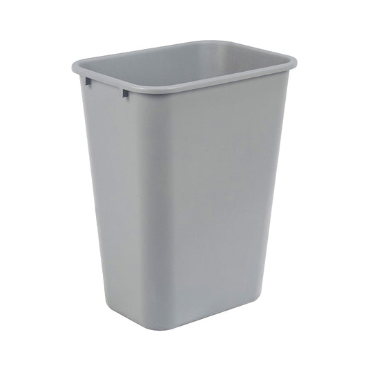 Amazon Basics Rectangular Commercial Office Wastebasket, 10 gallons (Pack of 1), Grey (Previously AmazonCommercial brand)