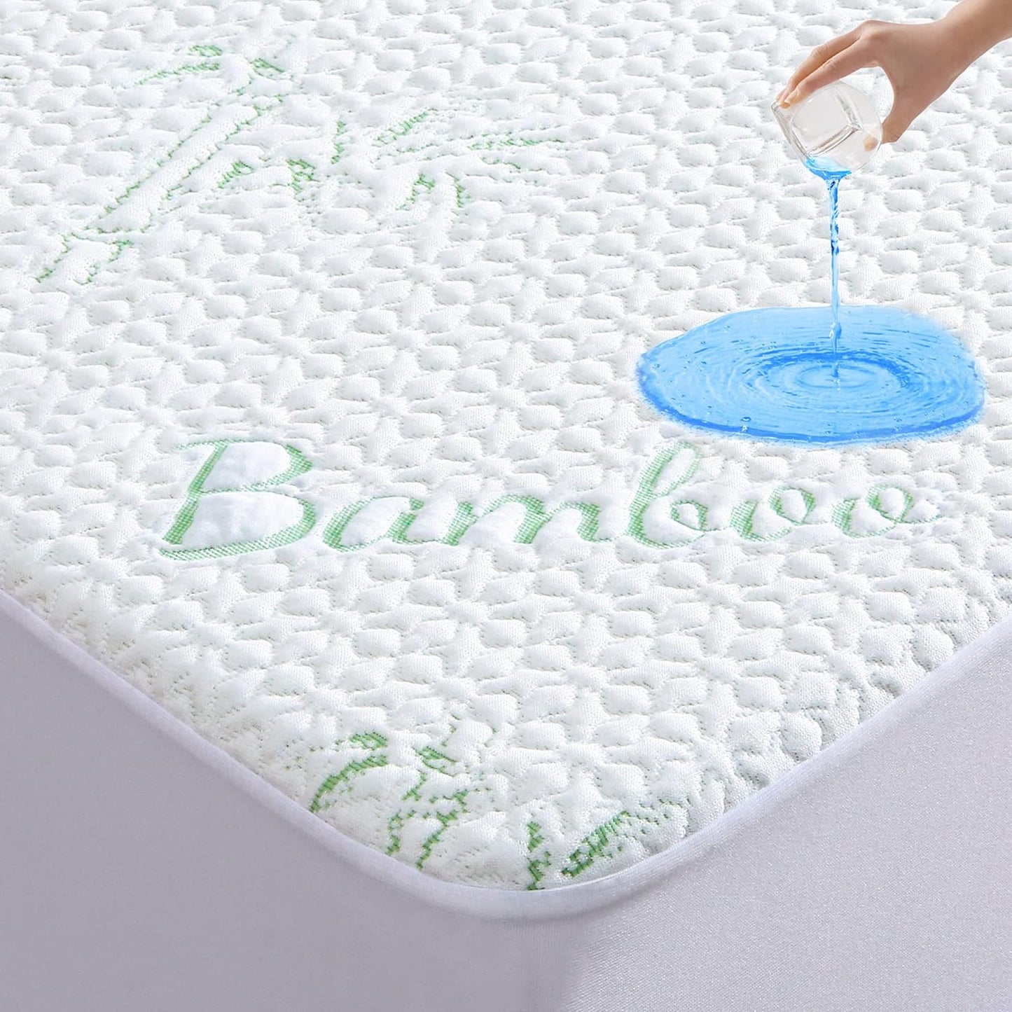 GOONIK Full Size Mattress Protector, Breathable Bamboo Viscose Waterproof Full Size Mattress Pad Cover with 6-16 inches Deep Pocket