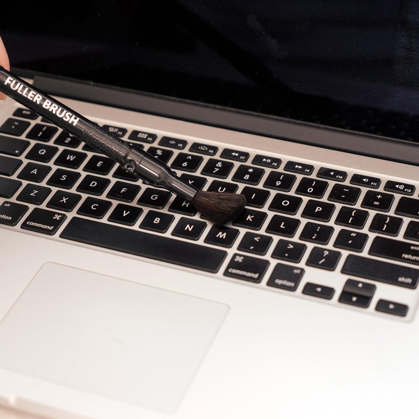 Fuller Brush Electronics Dusting Brush Set – for Laptop, Screen, Keyboard, TV, Phone, Vehicle Dash – Dual-Ended Duster with Microfiber and Goat Hair – Mini Bench Brush Duster with Polystatic Fibers