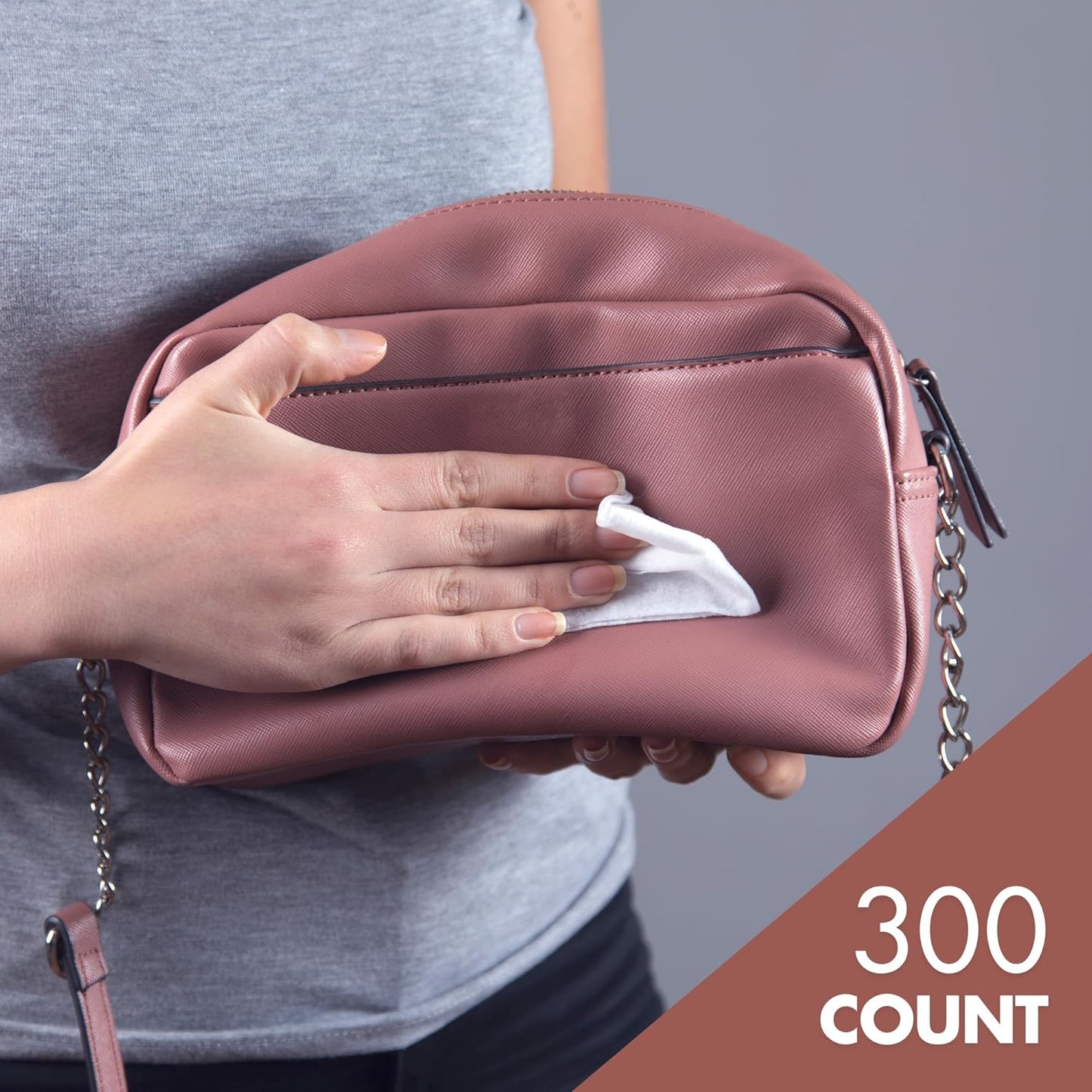 Swanky Leather Wipes - Leather Cleaner and Conditioner for Purses, Shoes, Furniture Polish & Car Seats, Prevents Fading & Cracking, Restores Softness & Shine - Soft Wipes, 300 Count