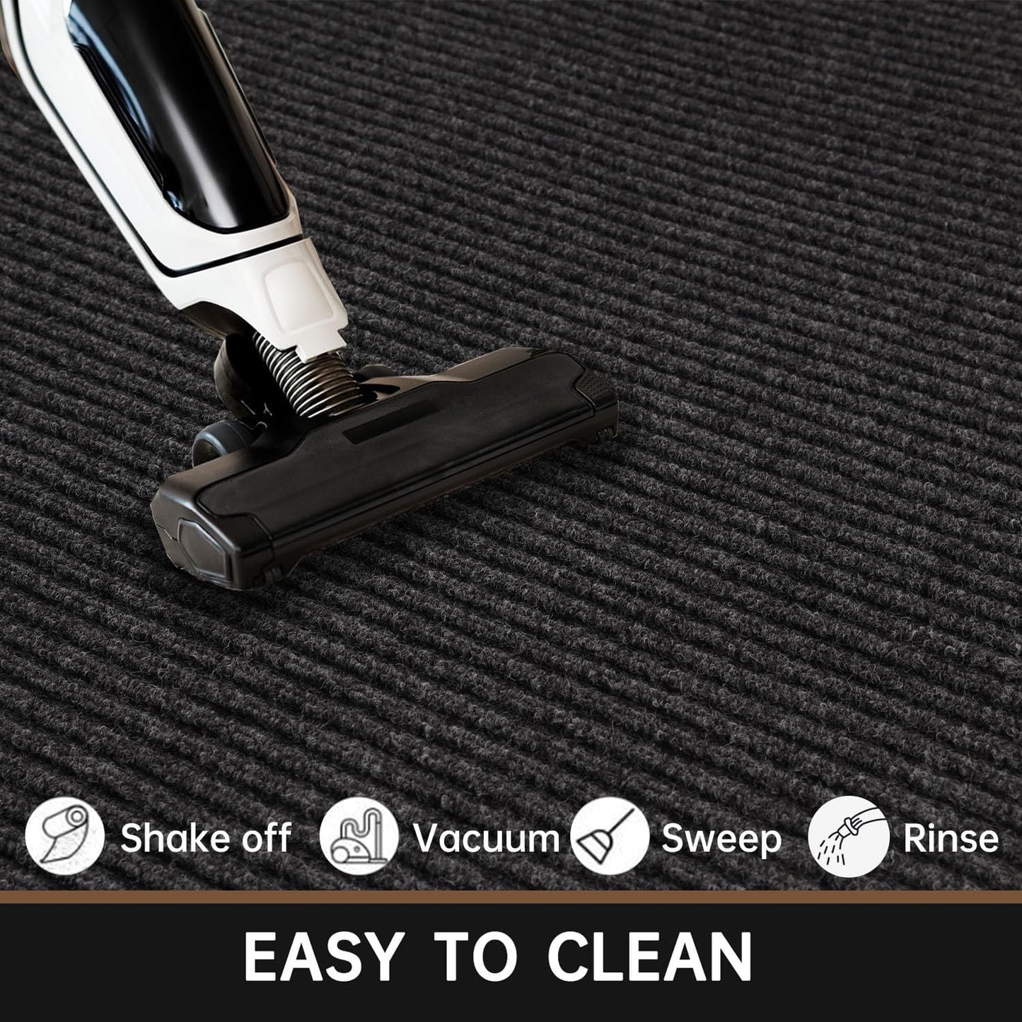 Front Door Mat, 72" x 24" Heavy Duty Indoor Outdoor Doormat, Non-Slip Welcome Mats for Entryway, Rubber Backing Low Profile Commercial Door Mats