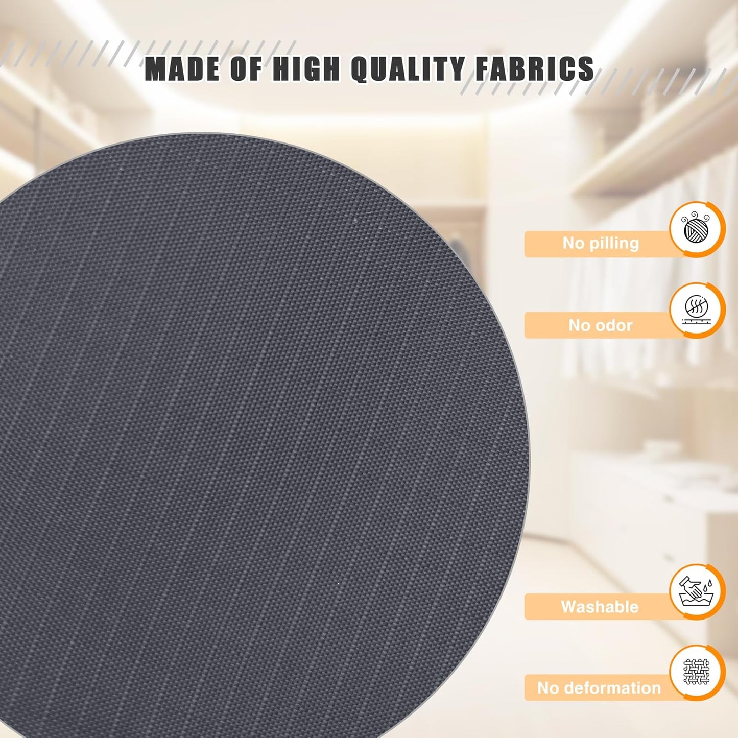 Hanging Closet Organizer and Storage 3-Shelf, Easy Mount Foldable Hanging Closet Wardrobe Storage Shelves, Clothes Handbag Shoes Accessories Storage, Washable Oxford Cloth Fabric, Dark Gray