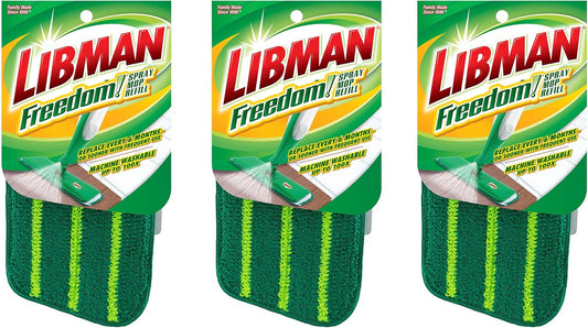 Libman Freedom Spray Mop Refills, Three Refills Green 3 Pack