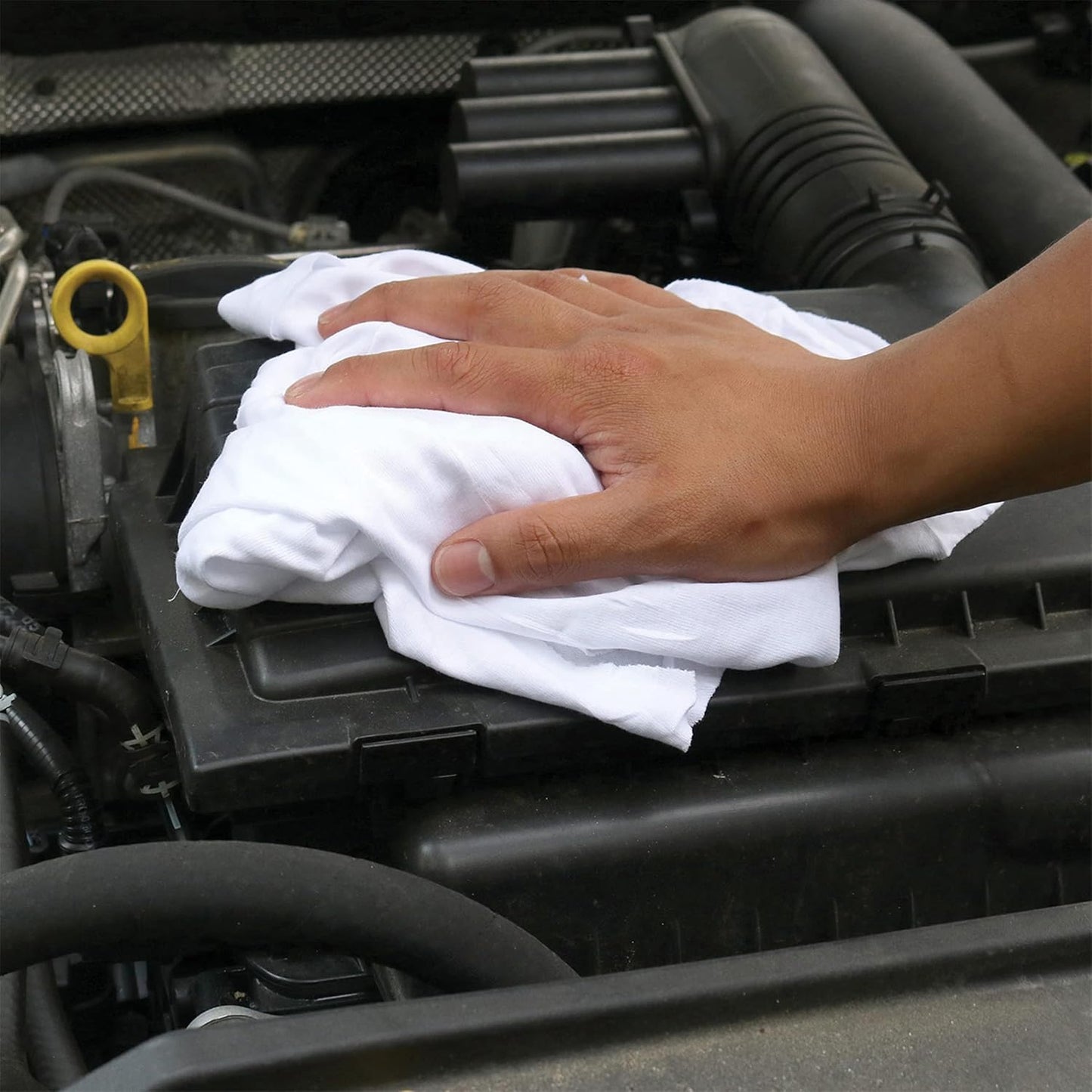 Premium White T-Shirt Cleaning Rags (600 lbs. Pallet 24x25 lbs. Box) – White Cotton Rags for Cleaning, Staining, Painting, Oil, Grease & Dust Removal – Shop Rags Bulk for Multipurpose use