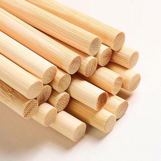 1/2 x 17.5 Inch 25 PCS Dowel Rods Wood Sticks Wooden Dowel Rods - Unfinished Bamboo Sticks - for Crafts and DIYers