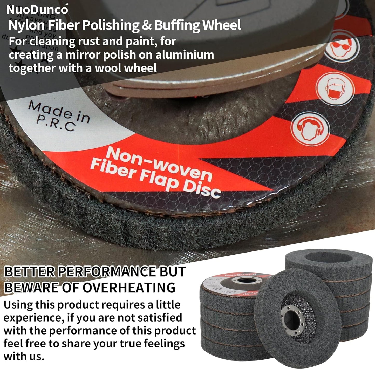 15Pcs 180# 320# 600# Scour Flap Disc 4 1/2 Inch Angle Grinder Attachment for Metal & Wood Scouring Pads Polishing Wheel Sanding Disc Paint Rust Remover