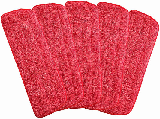 Microfiber Mop Replacement Heads for Wet/Dry Mops Floor Cleaning Pad Fit All Spray Mop (5 Pack)