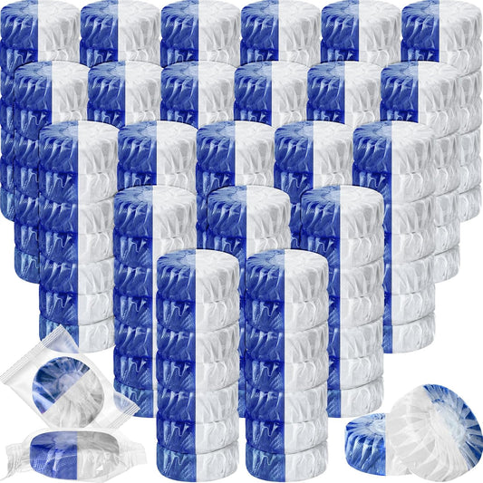 Qualirey 100 Pack Automatic Toilet Cleaner Tablets Toilet Bowl Long Lasting Bathroom Tank Tablets (Blue and White)