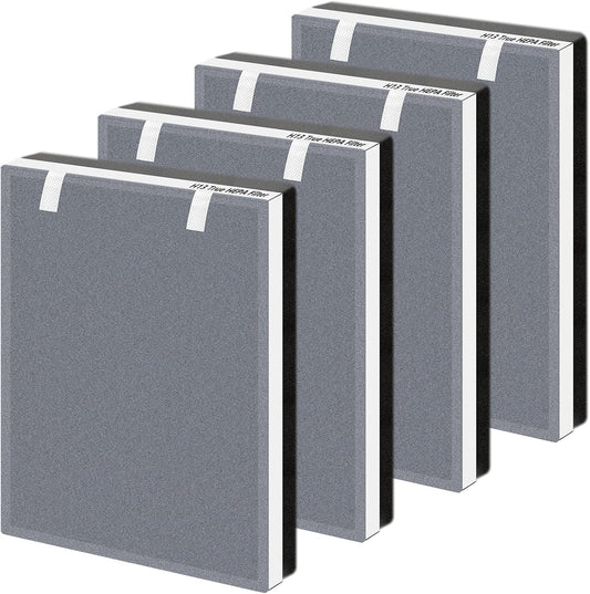 Vital 100 Replacement Filter for LEVOIT Vital 100 Air Purifier, Funmit 3-in-1 H13 True HEPA High-Efficiency Activated Carbon Filter, Compared to Part # Vital 100-RF, 4 Pack