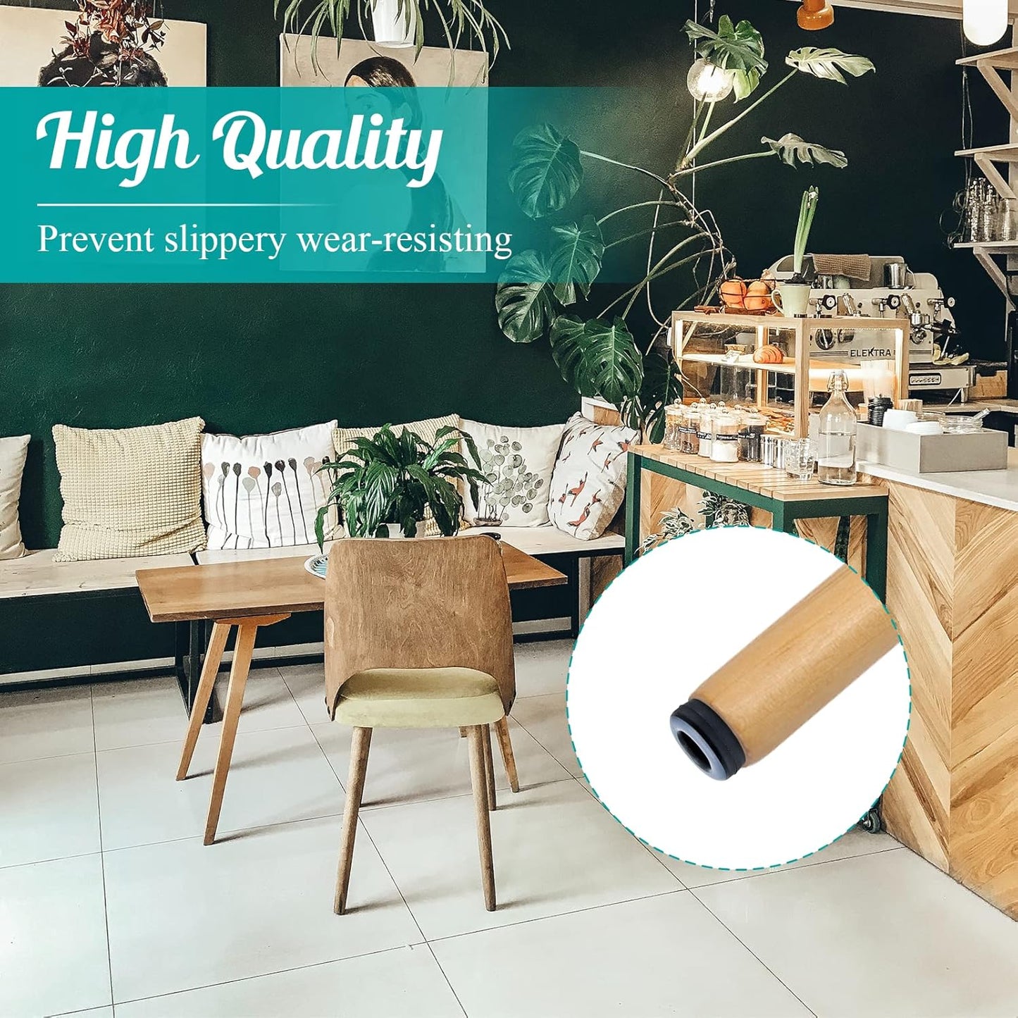 24pcs 3/4" (19mm) Screw on Furniture Sliders, Teflon Chair Leg Slides, Round Furniture Glides with Screws for Hardwood Floors Protectors (Gray/Black)