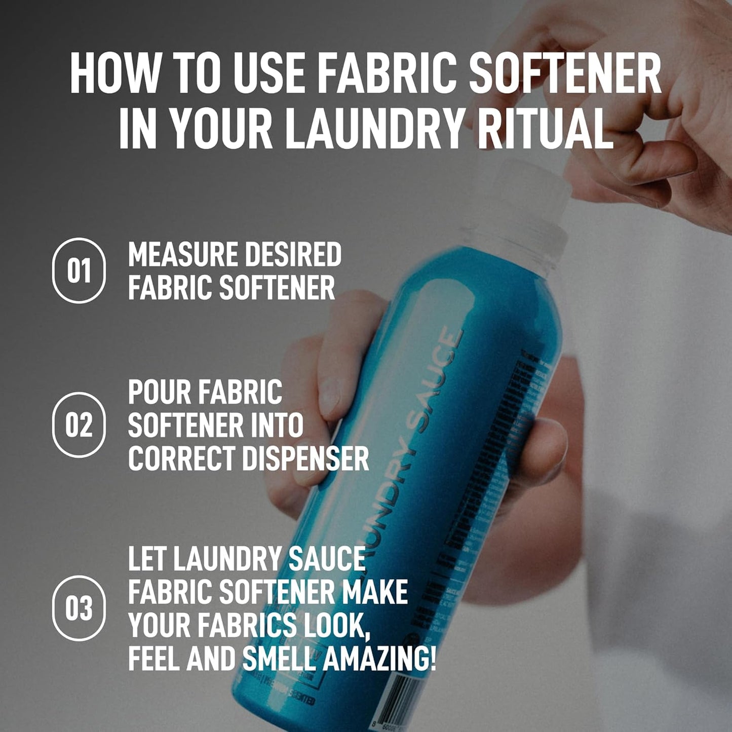 Laundry Sauce - Laundry Fabric Softener (Indonesian Patchouli) Luxury Fragrance, Softens & Preserves Fabric, Reduces Wrinkles, 19 Fl Oz