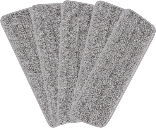 16.5 inch Reusable Mop Pads Microfiber Spray Mop Replacement Heads for Wet/Dry Mops Compatible with Bona Floor Care System (5 Pack)