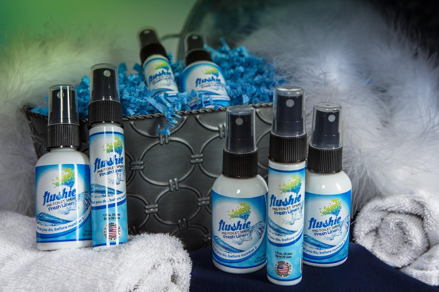 Flushie Pre-Toilet Sprays for Poop Travel Size Toiletries Bathroom Spray for Poop Spray for Toilet Deodorizer Traveling Essentials Poop deodorizer Poop Odor eliminator (Linen, 16oz 1pack)