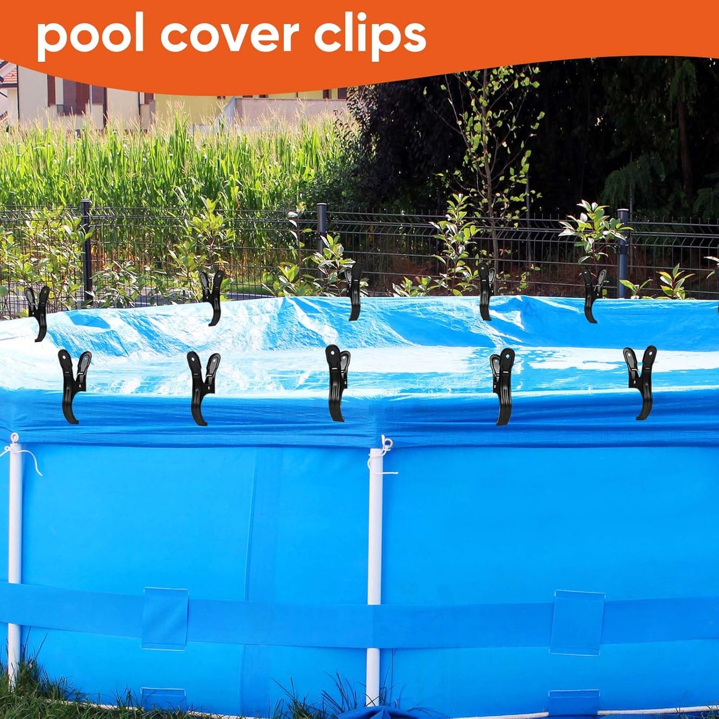 10 Pack Metal Beach Towel Clips, Large Beach Chair Clips for Pool Cover, Heavy Duty Towel Holders on Cruise, Clothespins for Lounge Chairs Pool Covers Clips (Black)