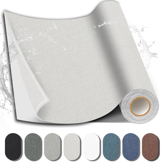 Fabric Repair Patch, Fabric Large Repair Tape, Self-Adhesive Patches for Furniture, Sofa, Car Interior, Shoes, Hand Bag, Clothing (Beige, 3.5X79 Inch)