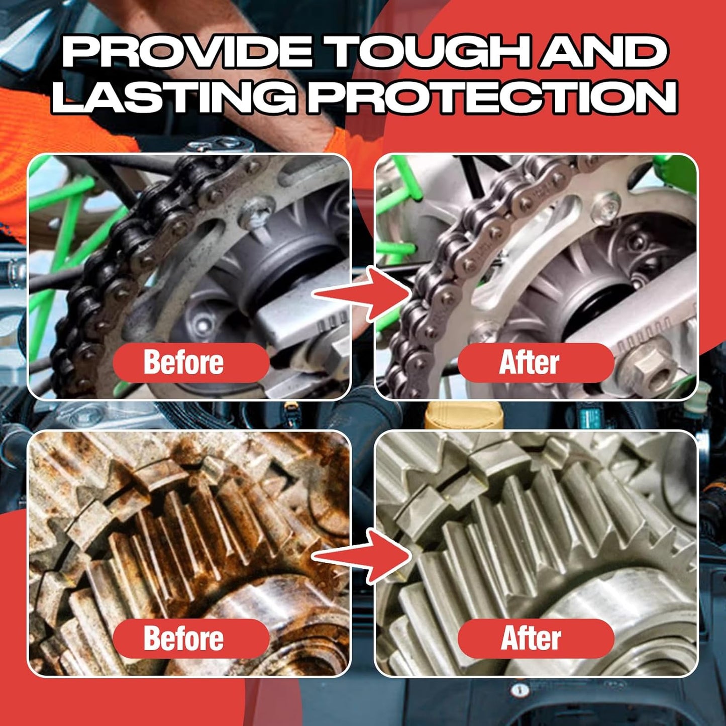 AstraVox White Lithium Grease, Multi-Purpose Lubricant Lithium Grease with Brush for Hinges, Bearings, Gears, and Garage Doors, Ideal for Automotive, Marine, Industrial, and Household Use (1)